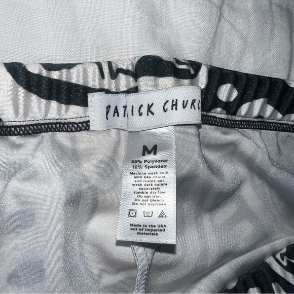 Patrick Church Mens Swim Brief - Black and White - Picture 2 of 3